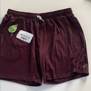 ZYIA Men's Dark Red Athletic Shorts